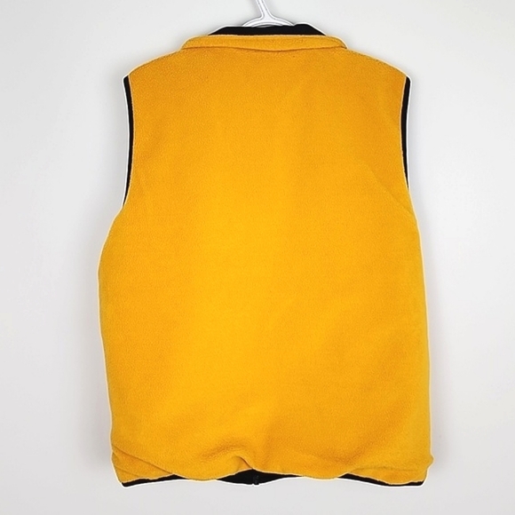HEAD Women's Reversible Zip Up Vest Black  Yellow Fleece Pockets Size XL - Picture 6 of 14